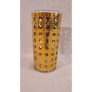 Vintage Mid-Century Culver VALENCIA 22K Gold Highball Tumbler Glass VERY RARE
